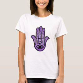 Camiseta feminina com desenho da Mão de Fátima