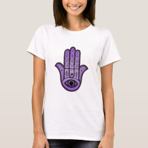Camiseta feminina com desenho da Mão de Fátima