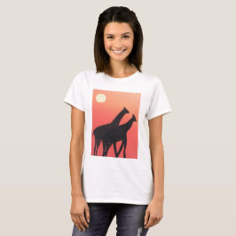 Camiseta feminina com Design Girafa