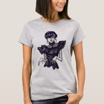 Camiseta feminina com estampa de wandinha