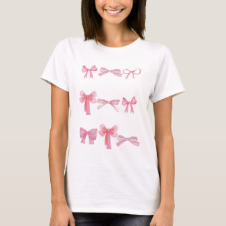 Camiseta feminina com laço de coquete