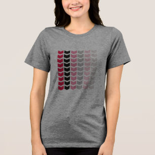 Camiseta feminina com padrão geométrico - gradient