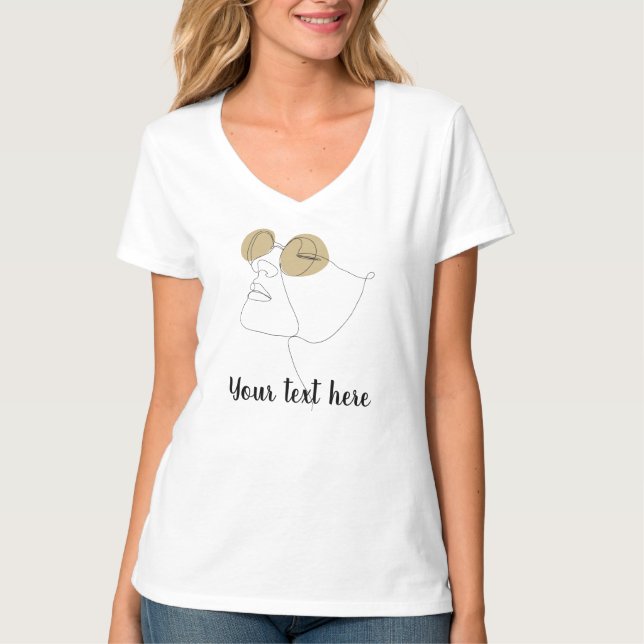 Camiseta Feminina com Texto & Imagem Personalizado (Frente)