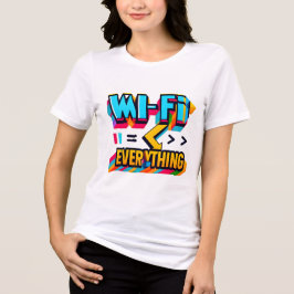 Camiseta feminina com uma inscrição engraçada