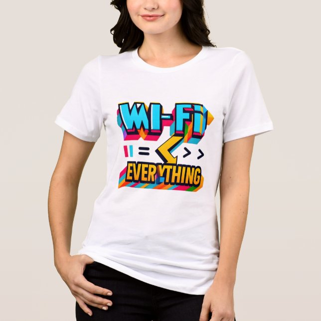 Camiseta feminina com uma inscrição engraçada (Frente)