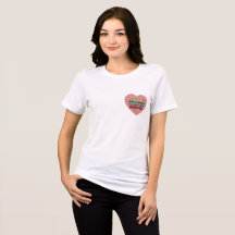 Camiseta feminina com uma inscrição engraçada
