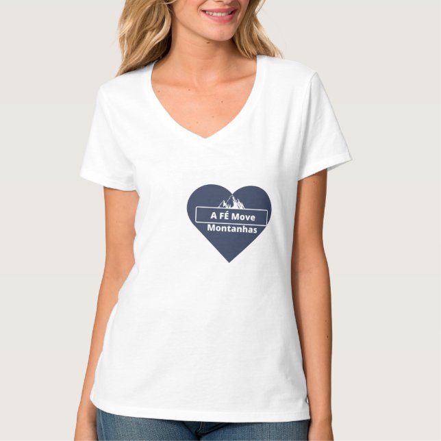 Camiseta Feminina Coração Fé (Frente)
