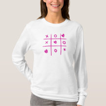 Camiseta Feminina Corações do Jogo da Velha do Dia