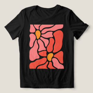 Camiseta Feminina Coral Bloom Abstrata Floral