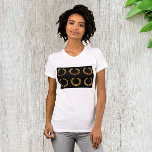 Camiseta Feminina Coroas de Louro Douradas