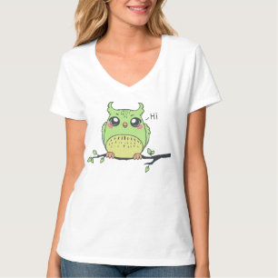 Camiseta Feminina Coruja Verde Estética - Capricho