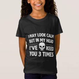 Camiseta Feminina Crânio Sarcástico 'Posso Parecer