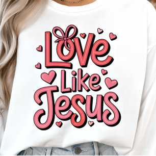 Camiseta Feminina Cristã Ama Como Jesus