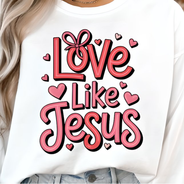 Camiseta Feminina Cristã Ama Como Jesus (Criador carregado)
