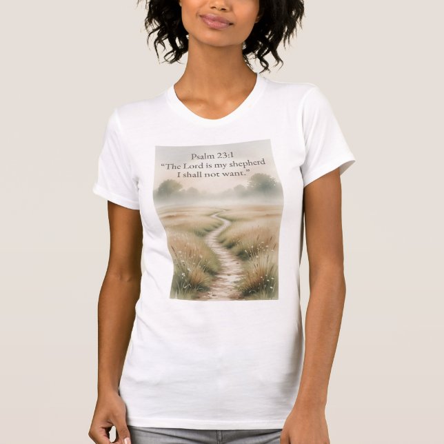 Camiseta Feminina Cristã Versículo Bíblico Salmo 2 (Frente)