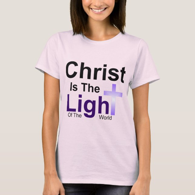 Camiseta Feminina Cristo É A Luz (Frente)