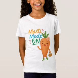 Camiseta Feminina Cute Carrot Masti Mode ON Menina