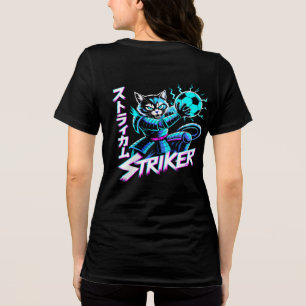Camiseta Feminina Cyberpunk Striker Cat
