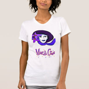 Camiseta feminina da Mardi Gras