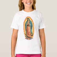 Camiseta Feminina da Virgem Abençoada de Guadalupe