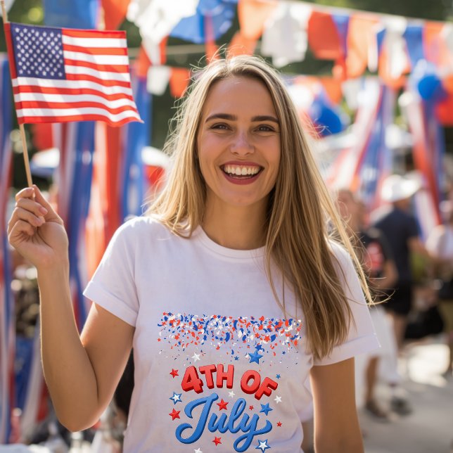 Camiseta Feminina de 4 de Julho (Criador carregado)