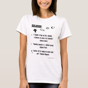 Camiseta Feminina de Alças Finas Definição de Reli