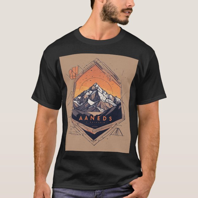 Camiseta feminina de Andes Mons: N Geométrico Mini (Frente)