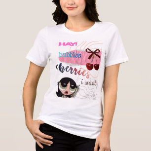 Camiseta Feminina de Anime Sonhe Grande Gráfico