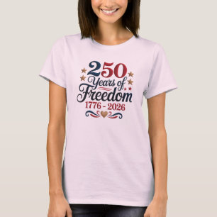 Camiseta feminina de aniversário de 250 anos da Am