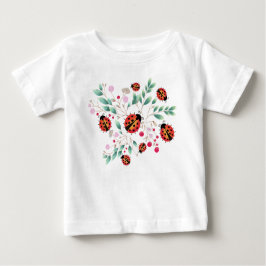 Camiseta feminina de bebê com frutas vermelhas