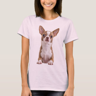 Camiseta Feminina de Cachorro Chihuahua Fofo Retra