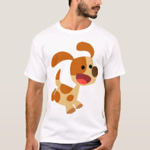 Camiseta Feminina de Cachorro de Desenho Animado F