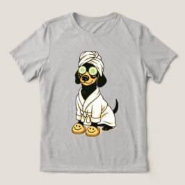 Camiseta Feminina de Cachorro Relaxado em Spa Humo