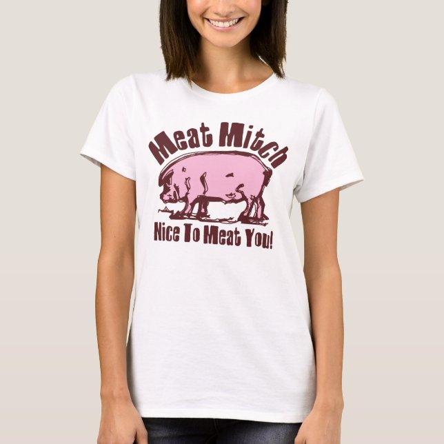 Camiseta feminina de carne Mitch (Frente)