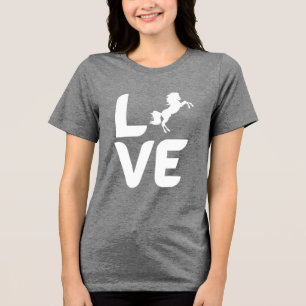 Camiseta Feminina de Cavalo em Pé com ‘LOVE’ – Equ