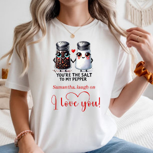 Camiseta Feminina de Comida Engraçada para Casal P