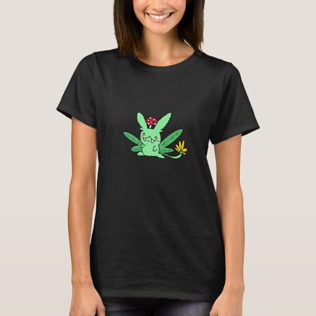 Camiseta Feminina de Críptido Fantasia Vegetal (Frente)