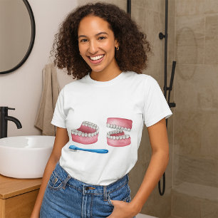 Camiseta Feminina de Dentaduras