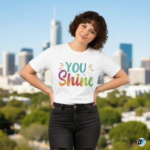 Camiseta Feminina de Design Atraente Você Brilha