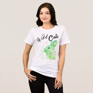 Camiseta Feminina de Design de Lebre – Wild Cute