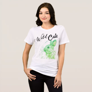 Camiseta Feminina de Design de Lebre – Wild Cute