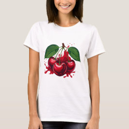 Camiseta Feminina de Frutas em Aquarela