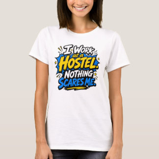 Camiseta Feminina de Funcionária de Hostel Engraça