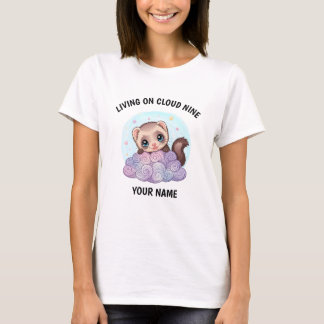 Camiseta Feminina de Furão Fofa Personalizada