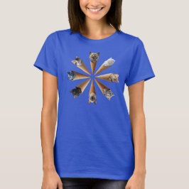 Camiseta Feminina de Gatinho Fofo em Cone