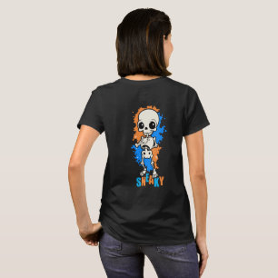 Camiseta Feminina de Halloween de Esqueleto Fofo e