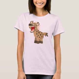 Camiseta Feminina de Hiena de Desenho Animado Fofo