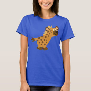 Camiseta Feminina de Hiena de Desenho Animado Fofo