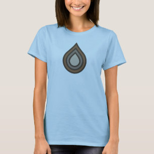 Camiseta Feminina de Manga Curta com Arte em Camad