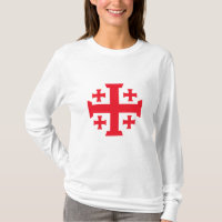 Camiseta Feminina de Manga Longa Cruz Templária de